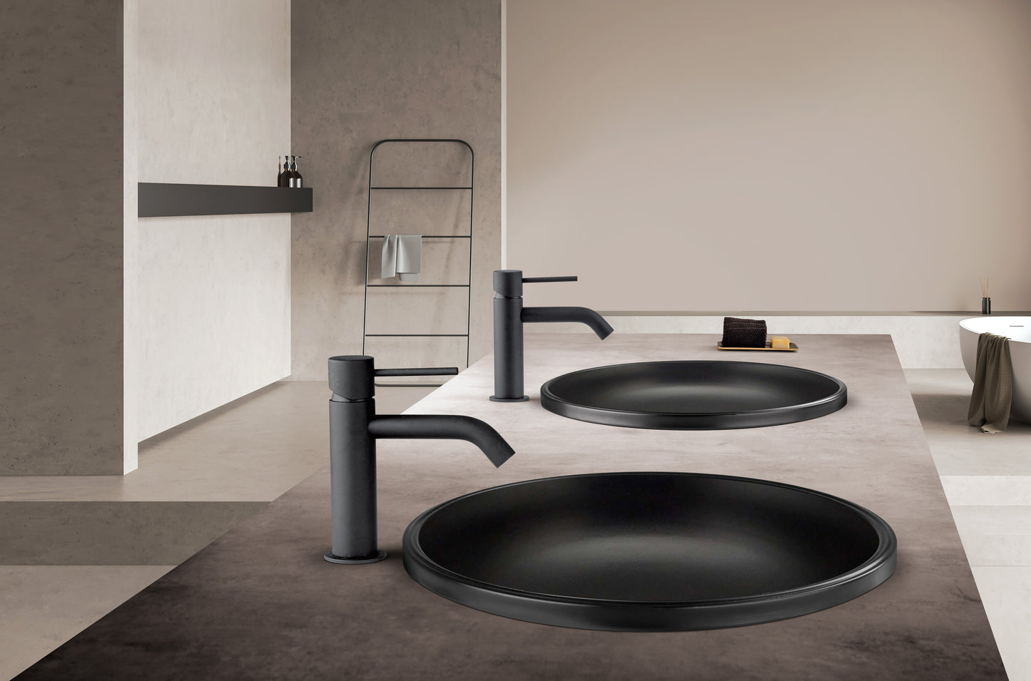 Rubinetto lavabo City black