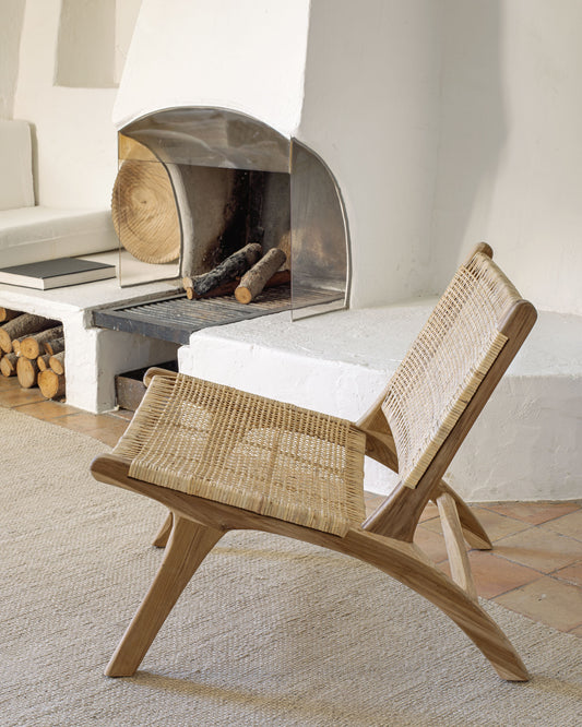 Poltrona Beida in legno massello di teak