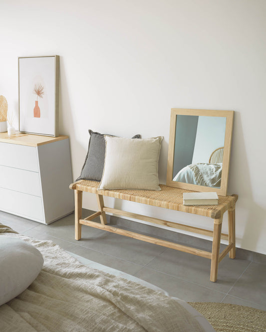 Panca Beida in legno massello di teak 120 cm