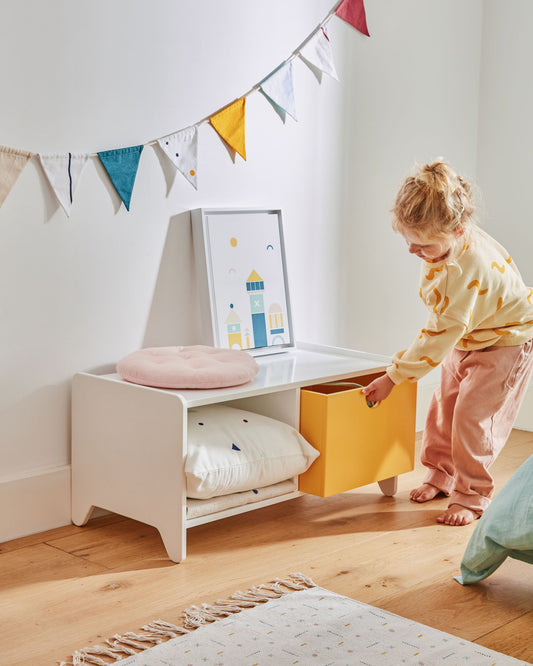 Mobile contenitore Nunila in MDF bianco 78 cm