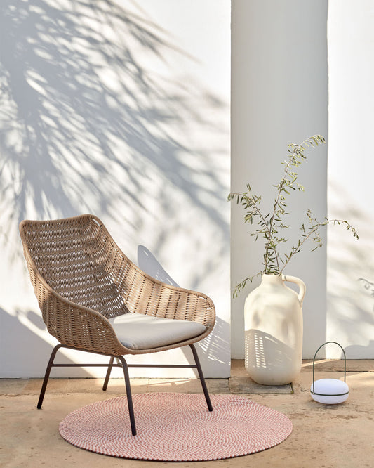 Poltrona Abeli in corda beige
