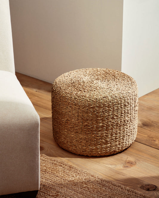 Pouf rotondo Someina in fibre naturali Ø 40 cm