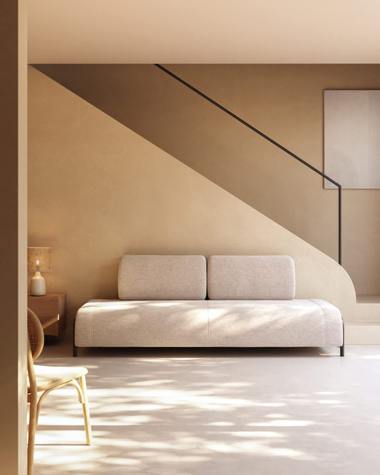 Modulo Compo 3 posti beige grigiastro 232 cm