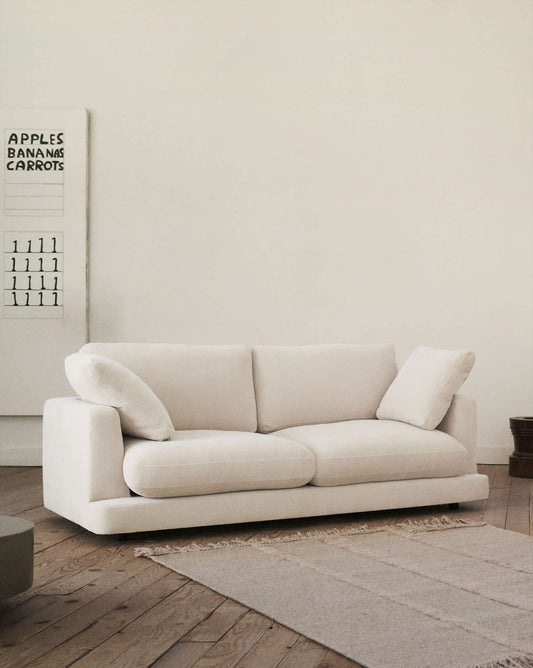 Divano Gala 3 posti beige 210 cm