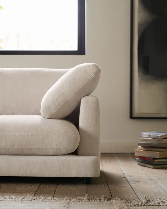 Divano Gala 6 posti beige 390 cm