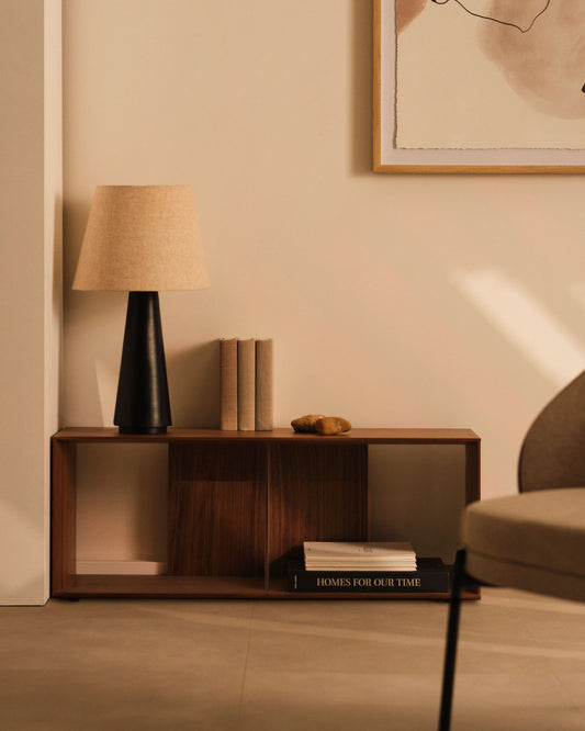 Modulo libreria grande Litto impiallacciato noce 101 x 38 cm