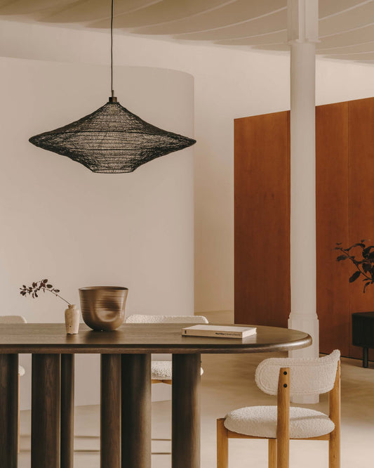 Lampadario Makai di metallo con finitura in nero Ø 87 cm