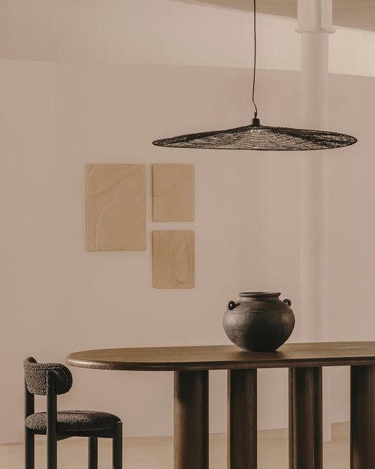 Lampadario Makai di metallo con finitura in nero Ø 100 cm