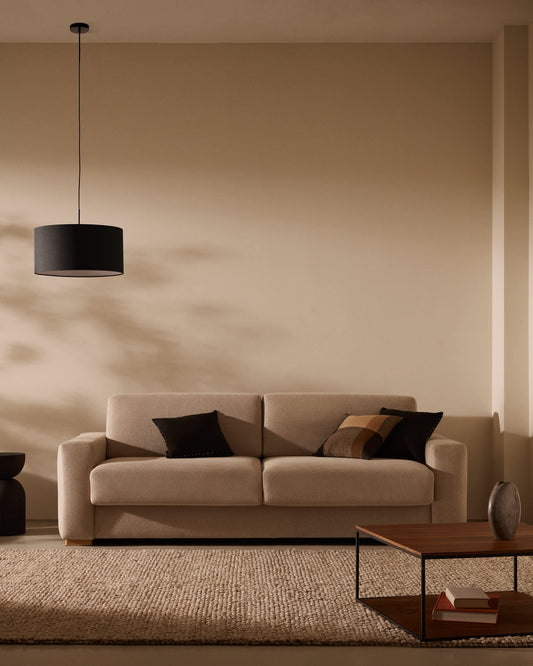 Divano letto Anley 4 posti beige 244 cm