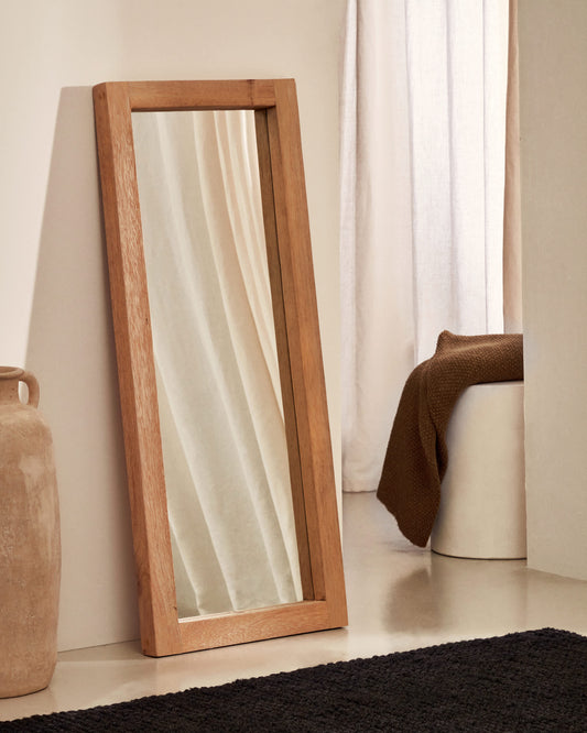 Specchio Maden di legno con finitura naturale 50 x 120 cm