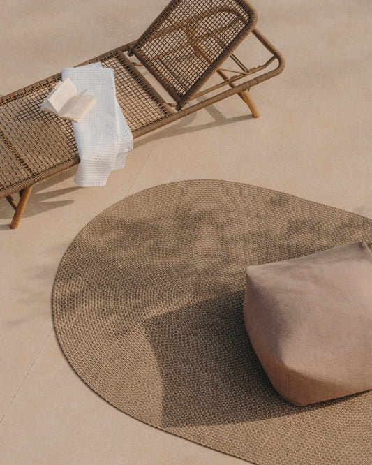 Tappeto ovale Rodhe 100% PET beige 160 x 230 cm