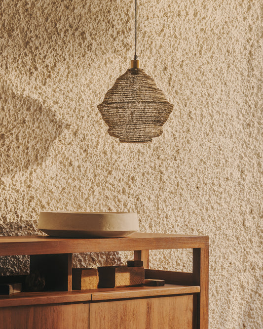 Lampada da soffitto Sarraco in metallo dorato Ø 30 cm