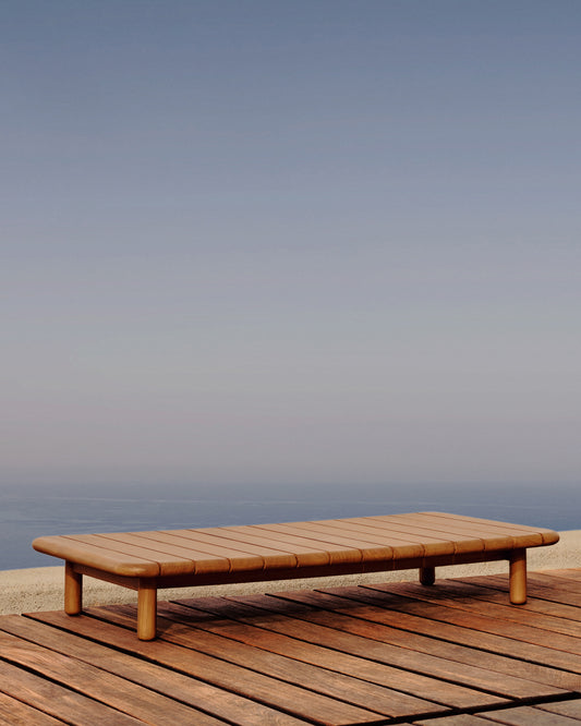 Tavolino da salotto Turqueta in legno massiccio di teak 140 x 70 cm