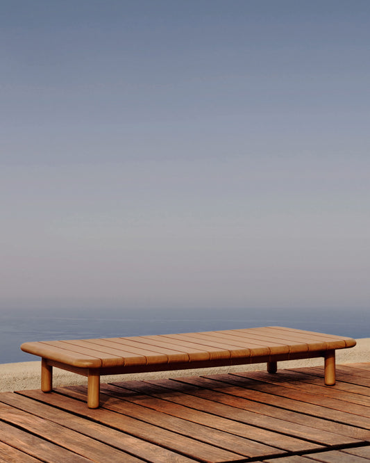 Tavolino da salotto Turqueta in legno massiccio di teak 140 x 70 cm
