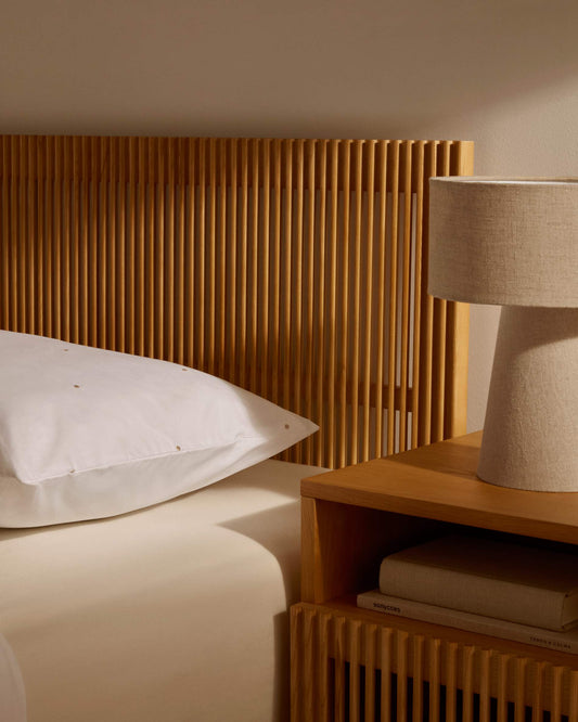 Testiera Beyla in legno massello di frassino per letto da 160 cm