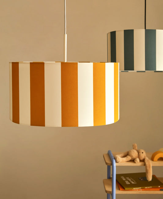 Paralume per lampada da soffitto Ciral a strisce gialle e bianche