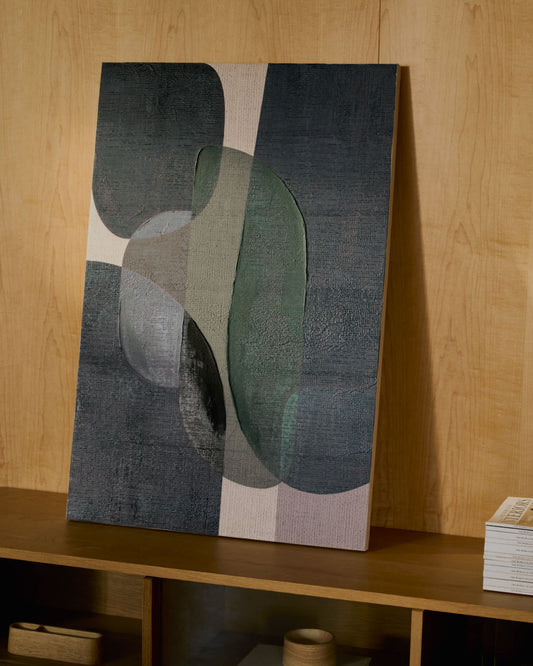 Quadro Nemsa blu e verde 90 x 60 cm