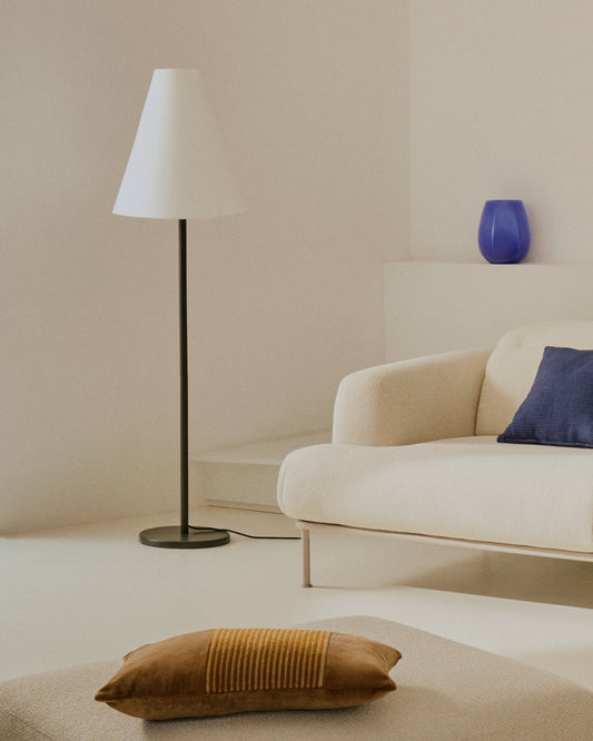 Lampada da terra Navat in metallo verniciato verde