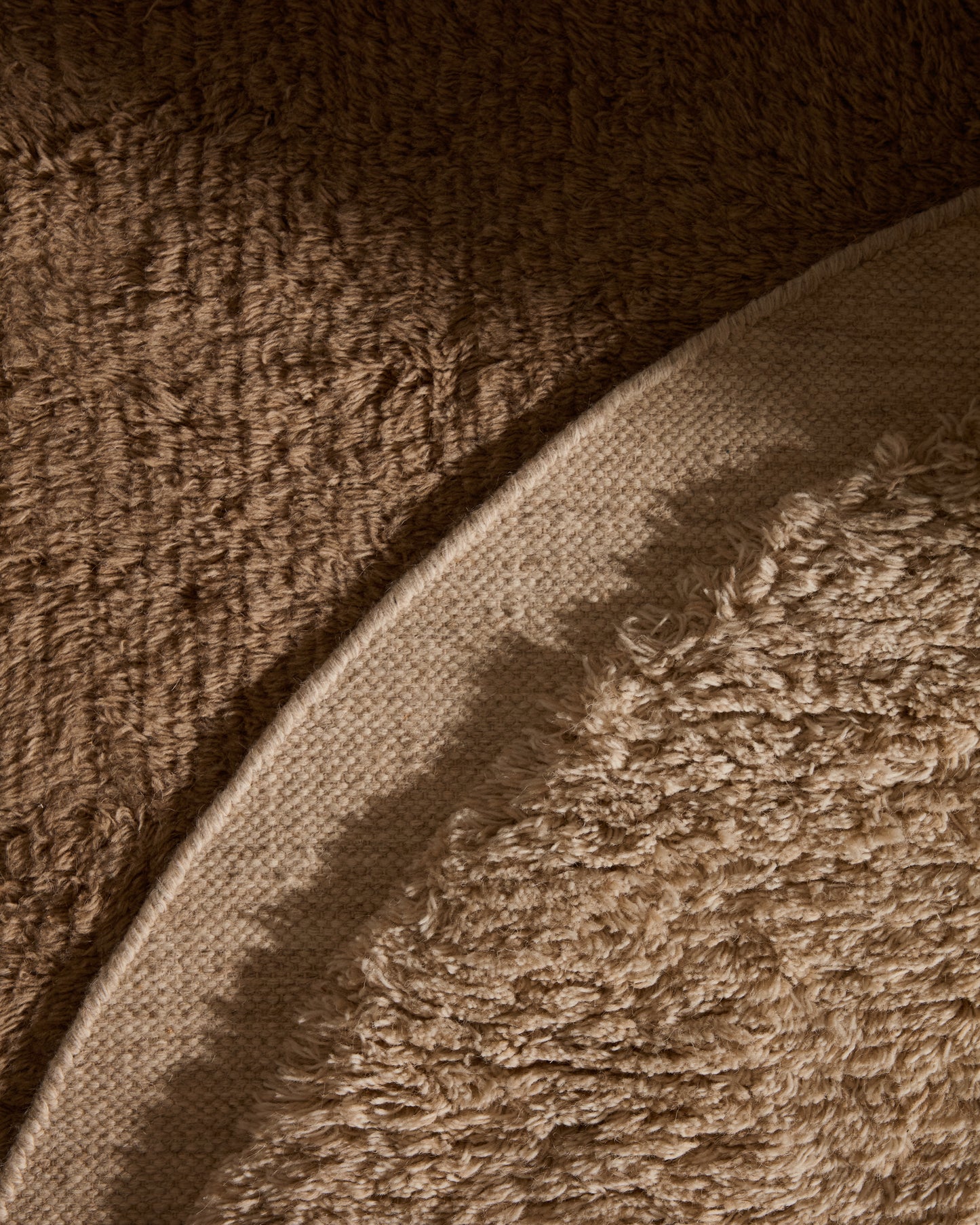 Tappeto rotondo Marely di lana beige Ø 200 cm