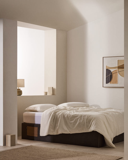 Base letto con contenitore Matters nera per materasso da 180 x 200 cm