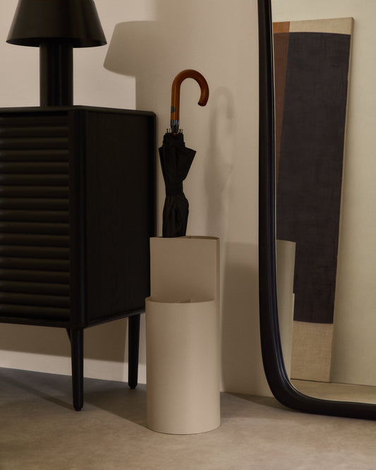 Portaombrelli piccolo Atin in metallo beige