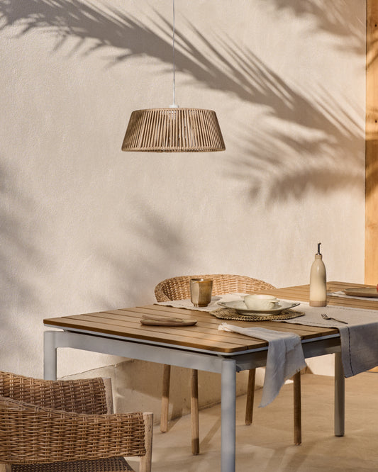 Paralume per lampada da soffitto Aldet in corda beige mélange Ø 46 cm