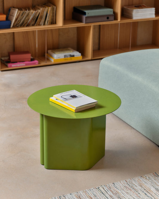 Tavolino d’appoggio in ferro verde Arvin Ø 55 cm
