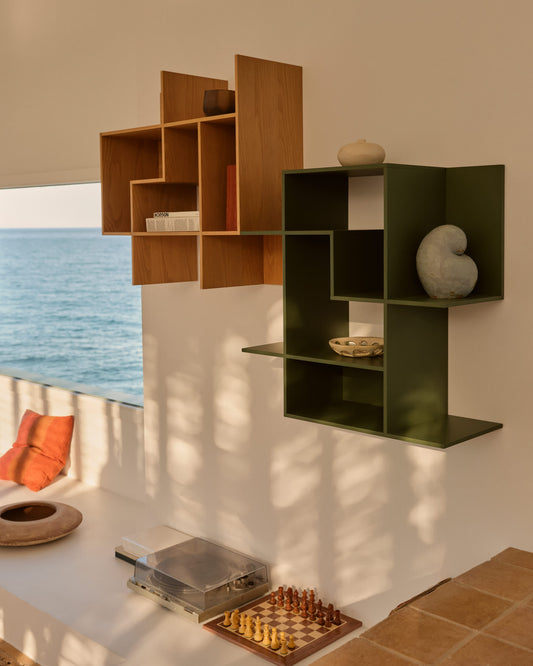 Scaffale modulare in MDF laccato verde Ina 80 x 80 cm