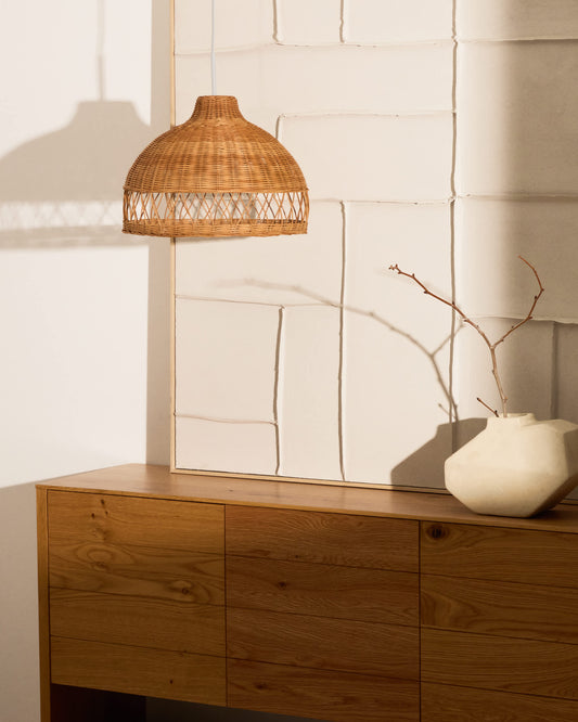 Paralume per lampada da soffitto Loura in rattan con finitura in tono naturale Ø 40 cm