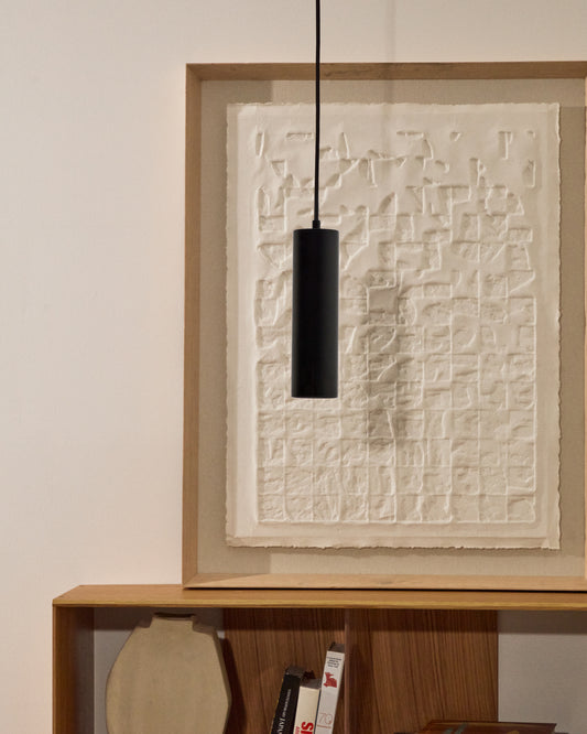 Lampada da soffitto Andia in alluminio con finitura verniciata nera