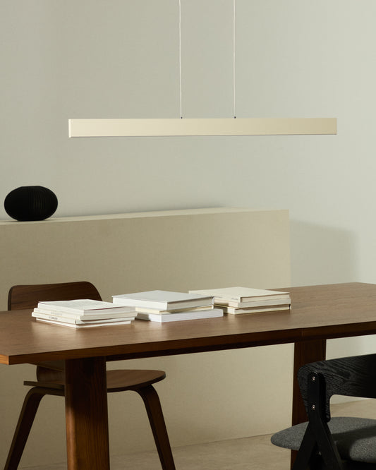 Lampada da soffitto Boadella in alluminio con finitura verniciata beige