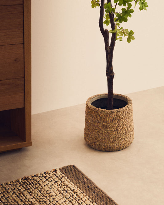 Set Sigal di 2 vasi di cemento con finitura naturale Ø 24 cm / Ø 31 cm