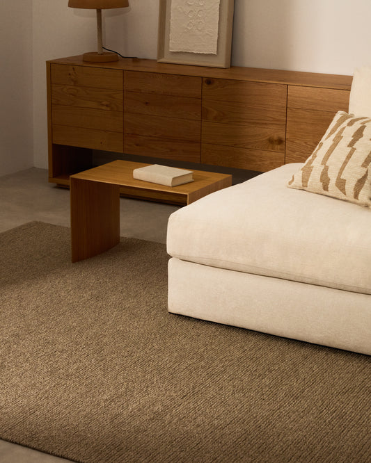 Tappeto Galinda di fibre sintetiche color taupe 160 x 230 cm