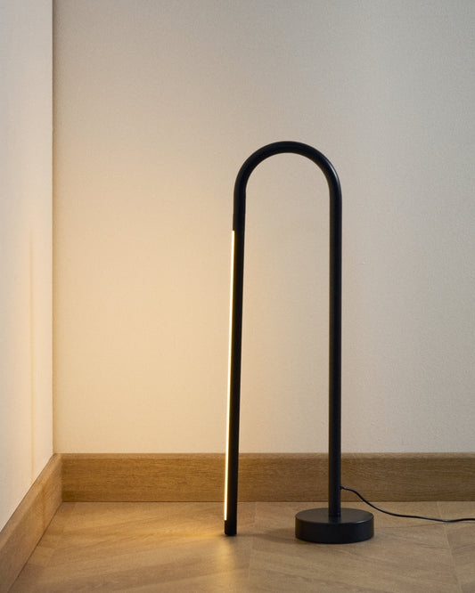 Lampada da tavolo Bow in alluminio nero
