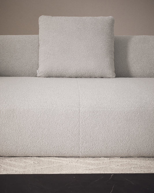 Cuscino Martina in bouclé grigio 60 x 52 cm