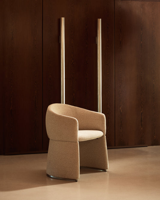 Sedia Bosca in ciniglia beige
