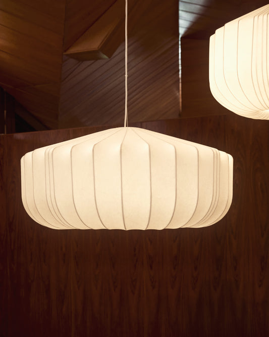 Lampada da soffitto Somar in fibre sintetiche e aste d'acciaio Ø 76 cm