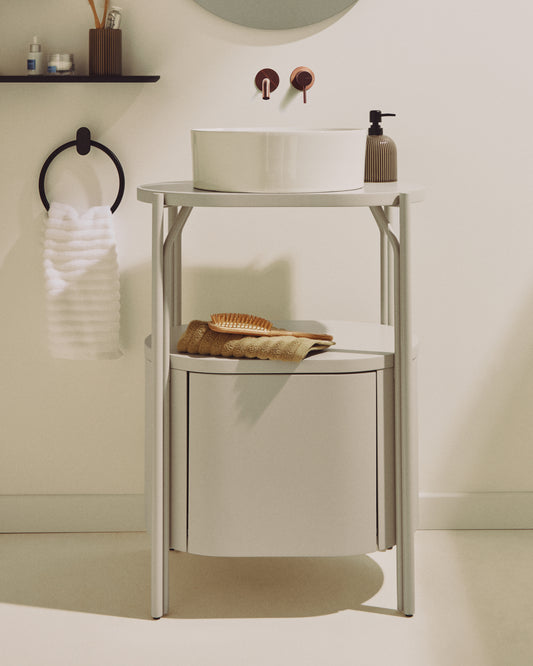 Mobile bagno Arely con struttura in acciaio e MDF laccato bianco 60 x 40 cm