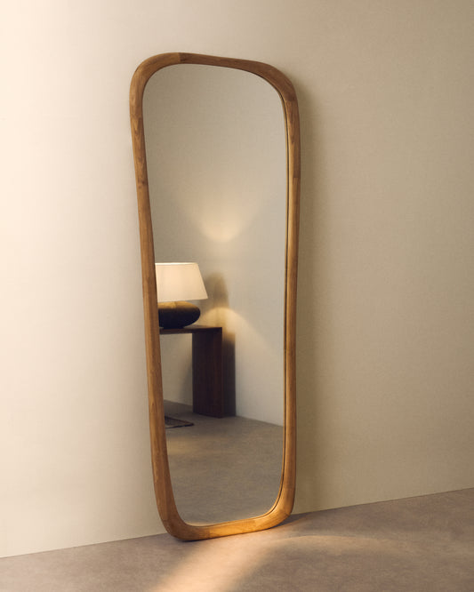 Specchio Alura in legno di teak 158 x 61 cm