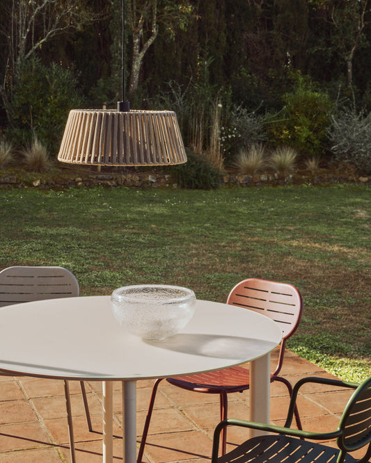 Paralume per lampada da soffitto Aldet in corda piatta beige Ø 46 cm