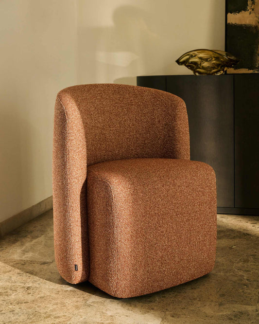 Sedia Corvena in ciniglia terracotta FSC Mix Credit