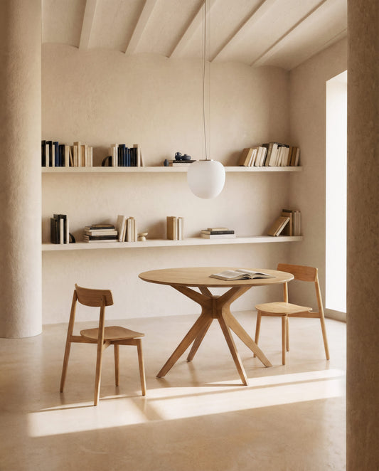 Sedia Evera in impiallacciato di rovere con finitura naturale