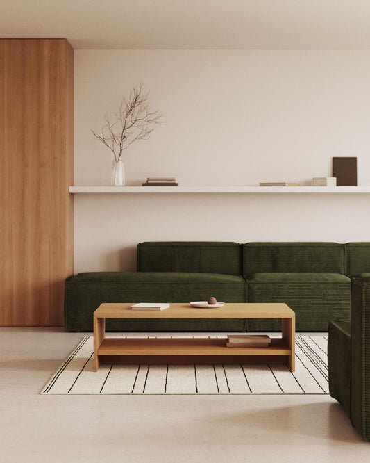 Tavolino Abilen impiallacciato rovere 120 x 60 cm