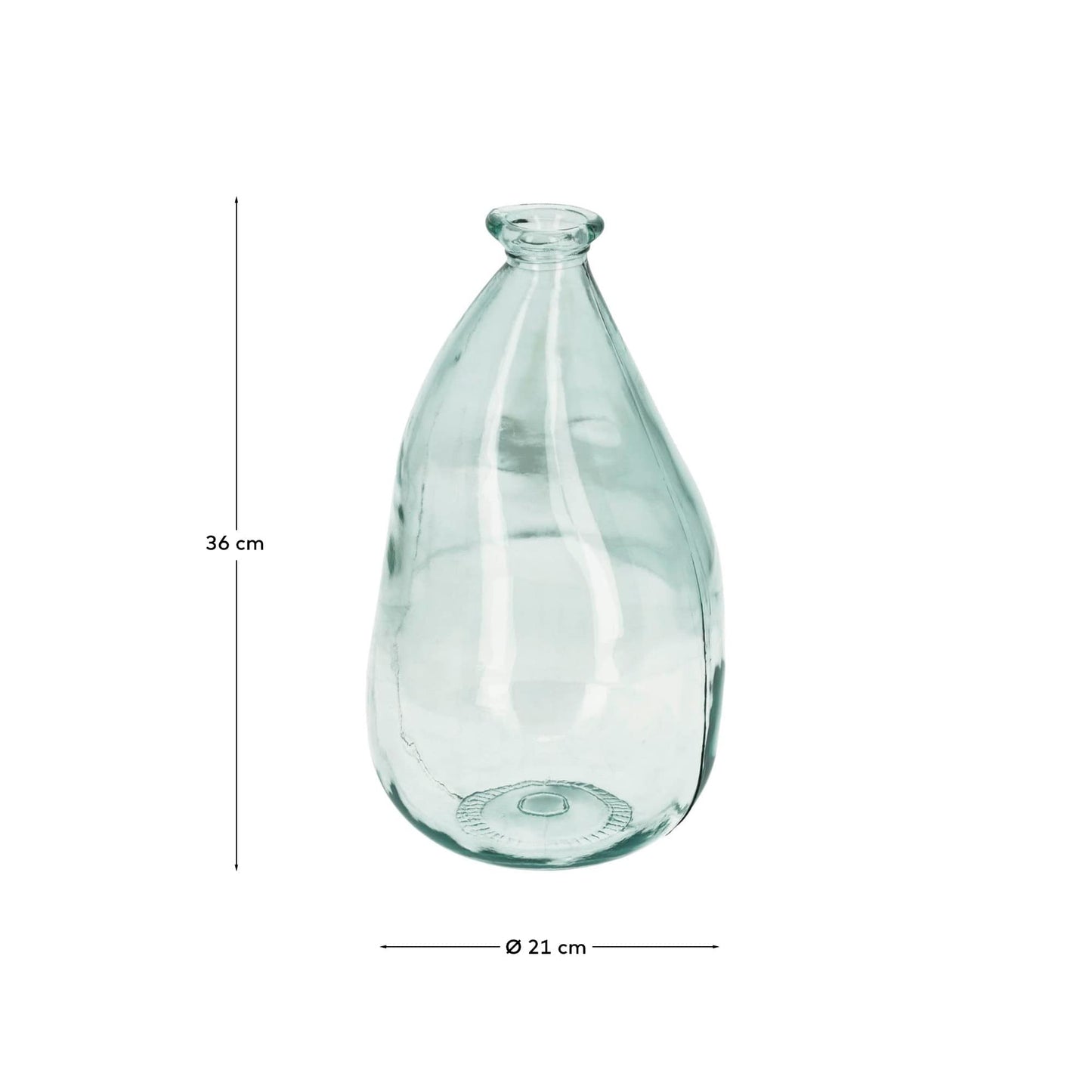 Vaso Brenna medio trasparente in vetro 100% riciclato