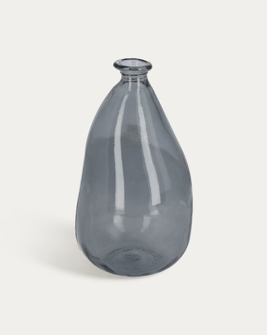 Vaso Brenna medio blu in vetro 100% riciclato