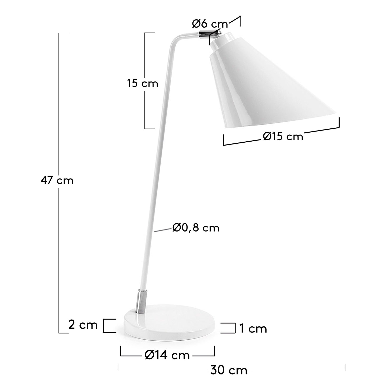 Lampada da tavolo Tipir bianco