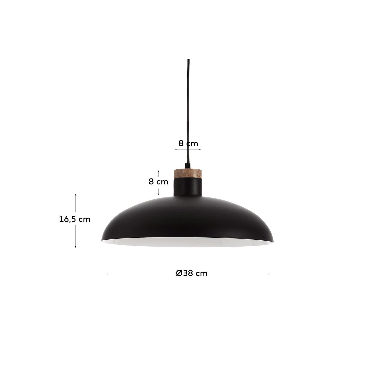 Lampada a sospensione Gotram nero