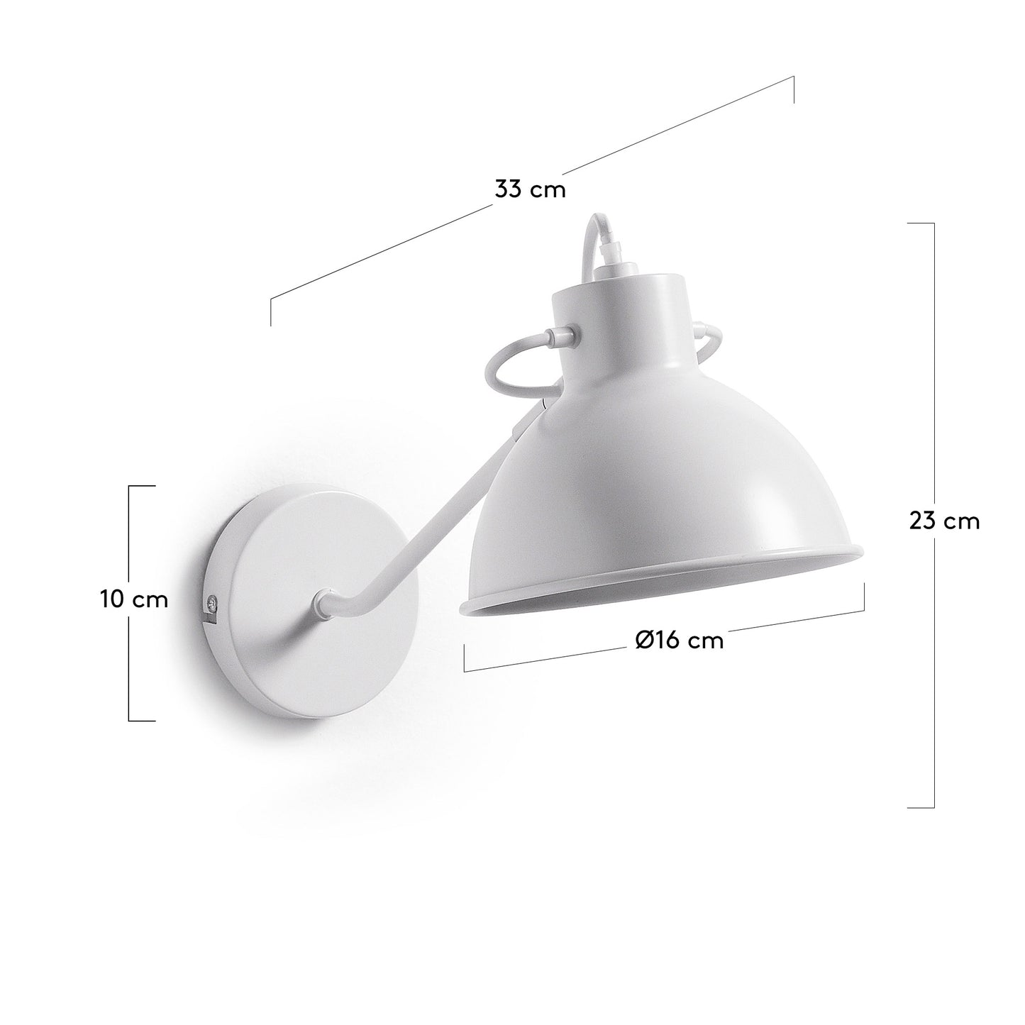 Lampada da parete Offelis bianco
