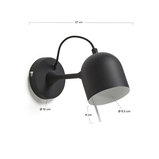 Lampada da parete Lucilla nero