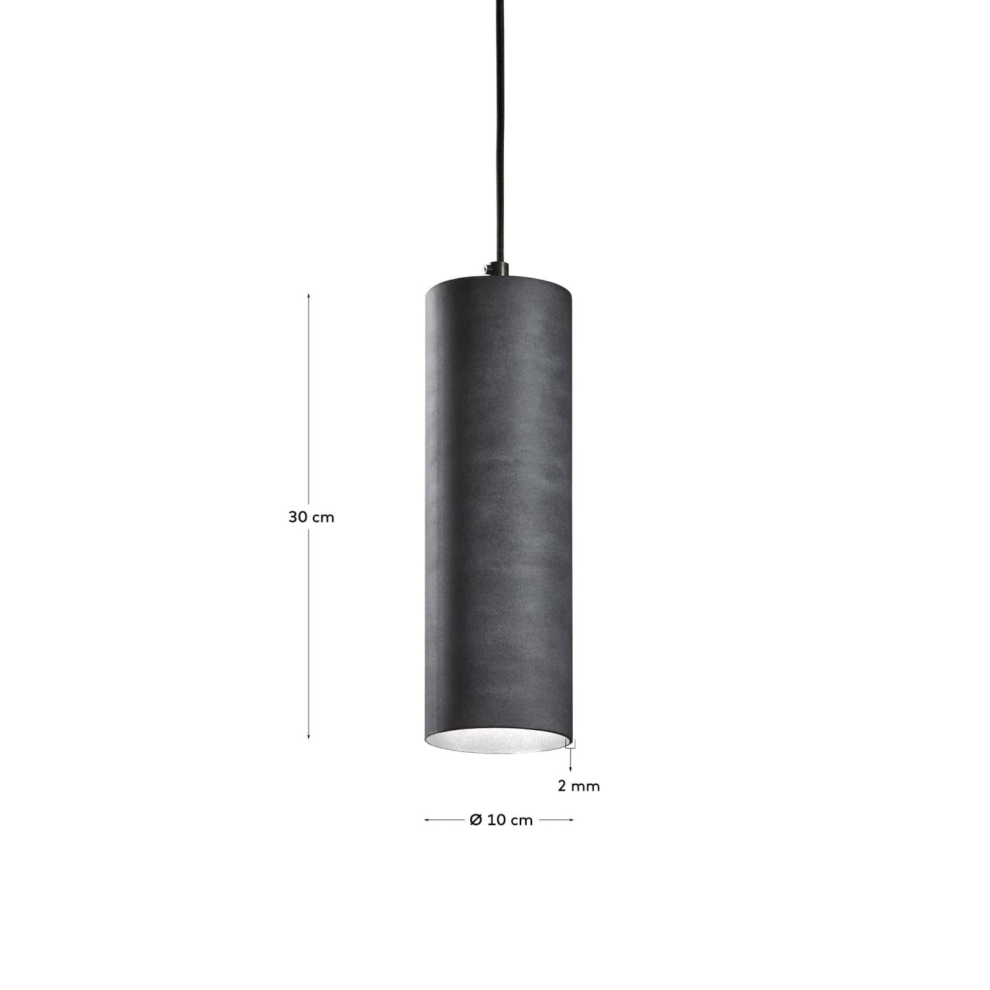 Lampada a sospensione Maude grigio
